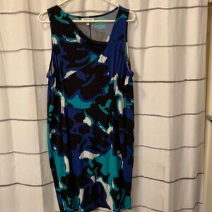 Jennifer Lopez multi color sleeveless dress
